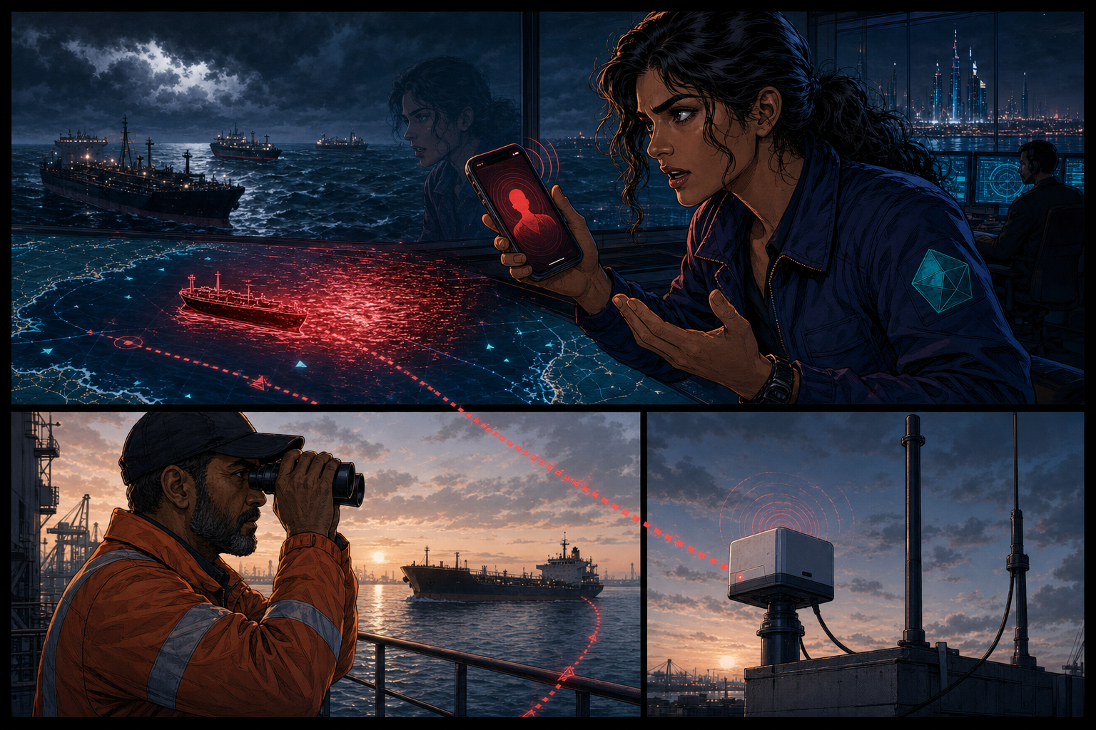 Page 2: Maya asks Elias to check the water and a receiver picks up a trace.